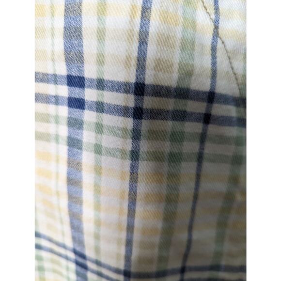 Vintage 90's Cherokee Plaid Striped Print Vest Cotton Canvas Size Medium - Picture 4 of 7